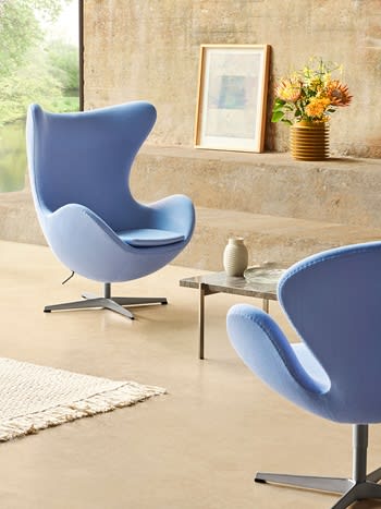 The Egg Chair and Ottoman by Arne Jacobsen for Fritz Hansen
